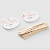 One Perfect match terracotta wedding couple name f Handwaaier (Niet-gemonteerd)