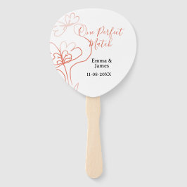 One Perfect match terracotta wedding couple name f Handwaaier