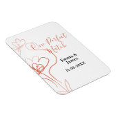 One Perfect match terracotta wedding couple name f Magneet (Rechterzijde)