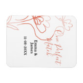 One Perfect match terracotta wedding couple name f Magneet (Horizontaal)