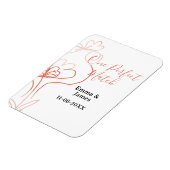 One Perfect match terracotta wedding couple name f Magneet (Linkerzijde)