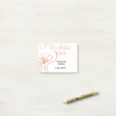 One Perfect match terracotta wedding couple name f Post-it® Notes (Op bureau)