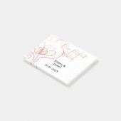 One Perfect match terracotta wedding couple name f Post-it® Notes (Schuin)