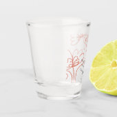 One Perfect match terracotta wedding couple name f Shot Glas (Links)