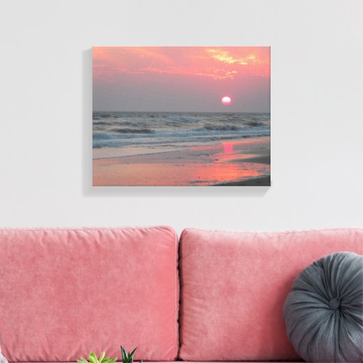 One Perfect Sunset - Eikeneiland, NC Canvas Afdruk (Insitu (Woonkamer))