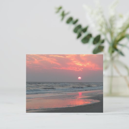 One Perfect Sunset - Oak Island, NC Briefkaart (Staand voorkant)