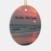 One Perfect Sunset - Oak Island, NC Keramisch Ornament (Rechts)