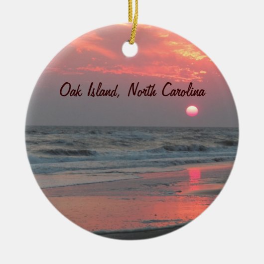 One Perfect Sunset - Oak Island, NC Keramisch Ornament (Voorkant)