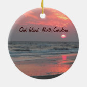 One Perfect Sunset - Oak Island, NC Keramisch Ornament (Achterkant)