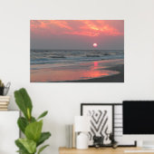 One Perfect Sunset - Oak Island, NC Poster (Thuiskantoor)