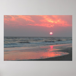 One Perfect Sunset - Oak Island, NC Poster