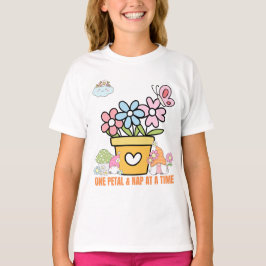 One Petal and Nap at a Time Cute Gnomes & Flowers T-shirt