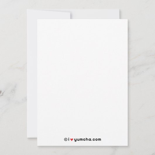 One Philosophical Mochi Invitation Kaart (Achterkant)