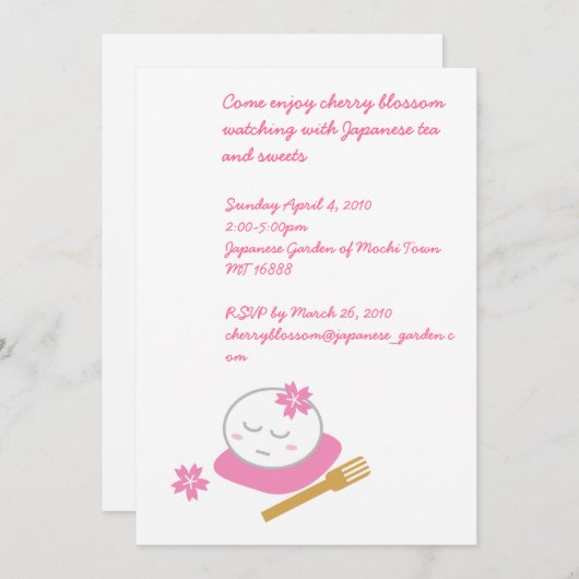 One Philosophical Mochi Invitation Kaart (Voorkant / Achterkant)