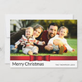 One Photo Christmas Flat Holiday Kaart (Voorkant)