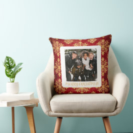 One Photo Custom Holiday Snowflake Kussen