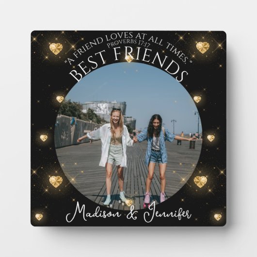 One Photo Friendship Bible Verse Best Friends Glam Fotoplaat (Voorkant)