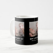 One Photo Happy Father's Day Black White Koffiemok (Voorkant links)