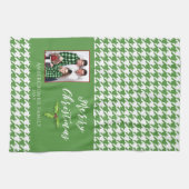 One Photo Holiday Green en White Houndstooth Theedoek (Horizontaal)