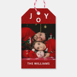 One Photo Joy Gift Label Cadeaulabel
