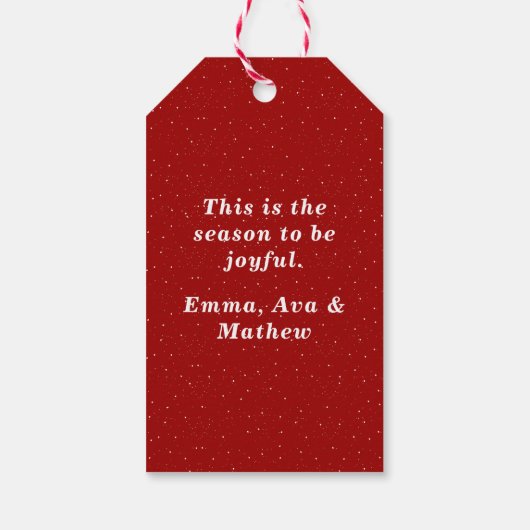 One Photo Joy Gift Label Cadeaulabel (Achterkant)