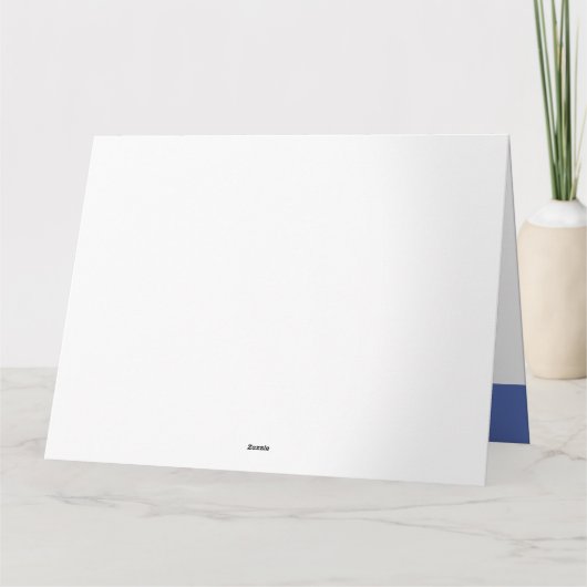 ONE Photo Letters Blue Boys 1e Verjaardag Kaart (Achterkant)