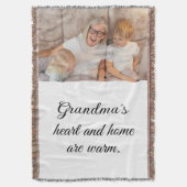 One Photo Modern Elegant Minimalistisch Zwart Scri Deken (Voorkant Verticaal)