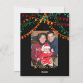 One Photo Unieke Kleurrijke Kerstverlichting Vroli Feestdagenkaart (Achterkant)