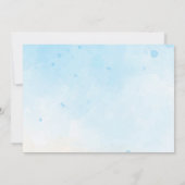 One Photo Whale 5th Birthday Party Invitation Kaart (Achterkant)