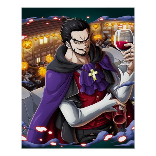 One piece Dracule Mihawk Perfect Poster (Voorkant)