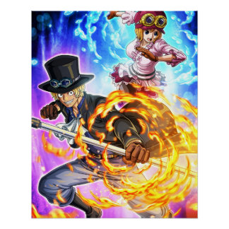 One piece, Law, Luffy en Captain Kid Perfect Poster