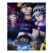 One piece, Law, Luffy en Captain Kid