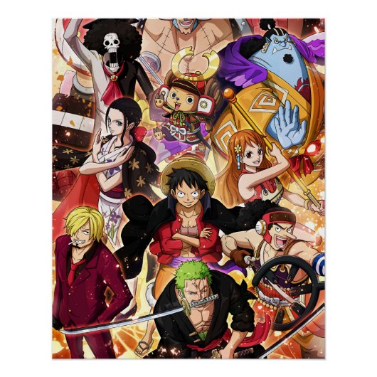 One piece, Law, Luffy en Captain Kid Perfect Poster (Voorkant)