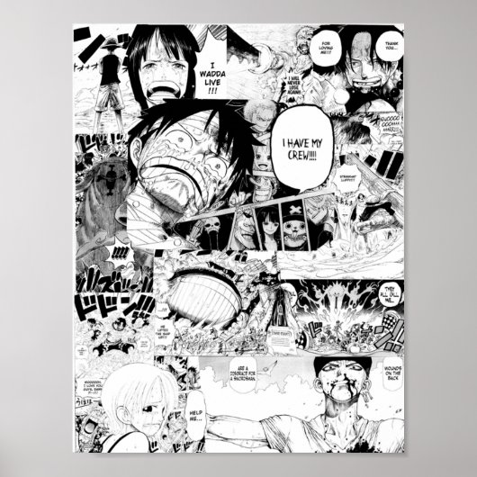 One Piece Manga Collage Poster (Voorkant)