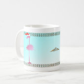 One Pink Kerstmis Flamingo Koffiemok (Voorkant links)
