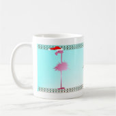 One Pink Kerstmis Flamingo Koffiemok (Links)