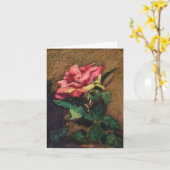 One Pink Rose Kaart (Gele Bloem)