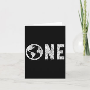 One Planet Earth Day 51e Jubileum Retro Kind Kaart