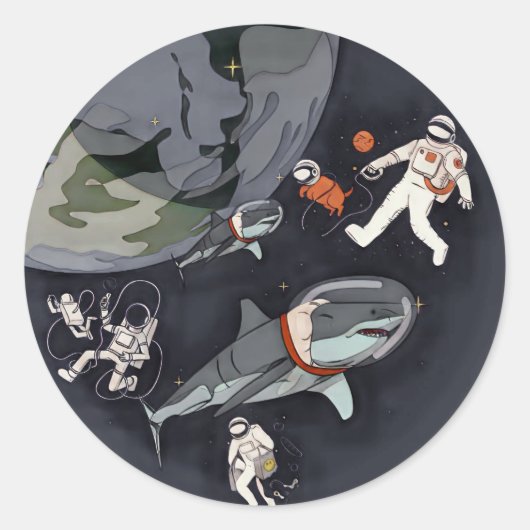 One Planet One Chance - Earth Day (Cartoon textuur Ronde Sticker (Voorkant)