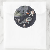 One Planet One Chance - Earth Day (Cartoon textuur Ronde Sticker (Tas)