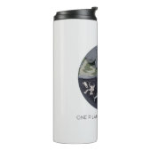 One Planet One Chance - Earth Day (Cartoon textuur Thermosbeker (Gedraaid links)