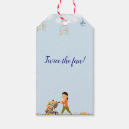 One Plus One is het Baby shower van de Fun Twin Cadeaulabel