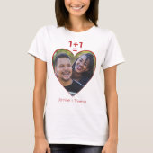 One Plus One is net als Love, Red Heart Personal A T-shirt (Voorkant)