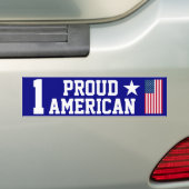 ONE Proud American Bumpersticker (Op auto)