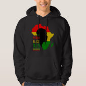 One Proud Black Man Black Geschiedenis Maand Vlag Hoodie (Voorkant)