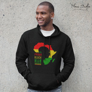 One Proud Black Man Black Geschiedenis Maand Vlag Hoodie