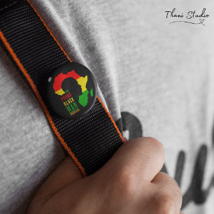 One Proud Black Man Black Geschiedenis Maand Vlag Ronde Button 7,6 Cm