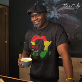 One Proud Black Man Black Geschiedenis Maand Vlag T-shirt