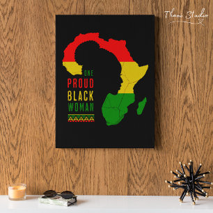 One Proud Black Woman Black Geschiedenis Maand Vla Perfect Poster