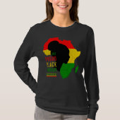 One Proud Black Woman Black Geschiedenis Maand Vla T-shirt (Voorkant)